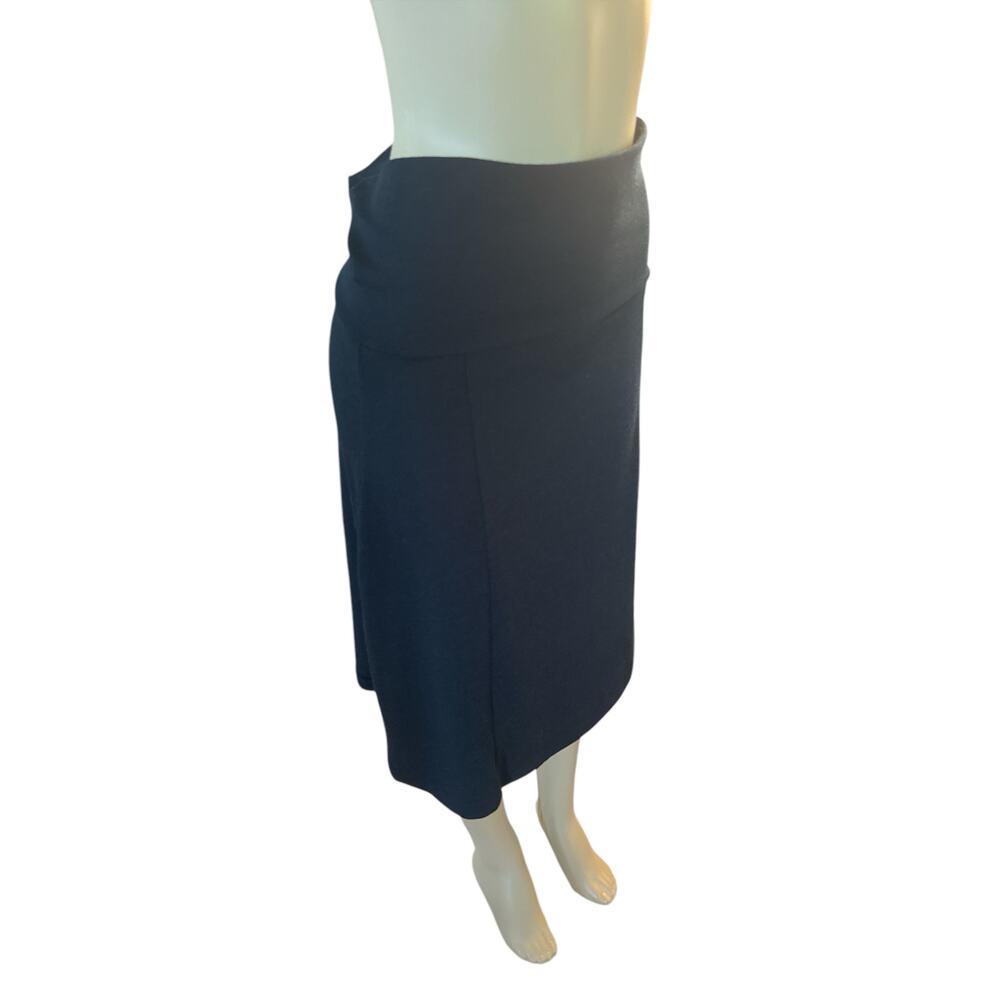 Women L Carve Designs Dark Green Knit Stretch Pull-On Skirt Travel Hike